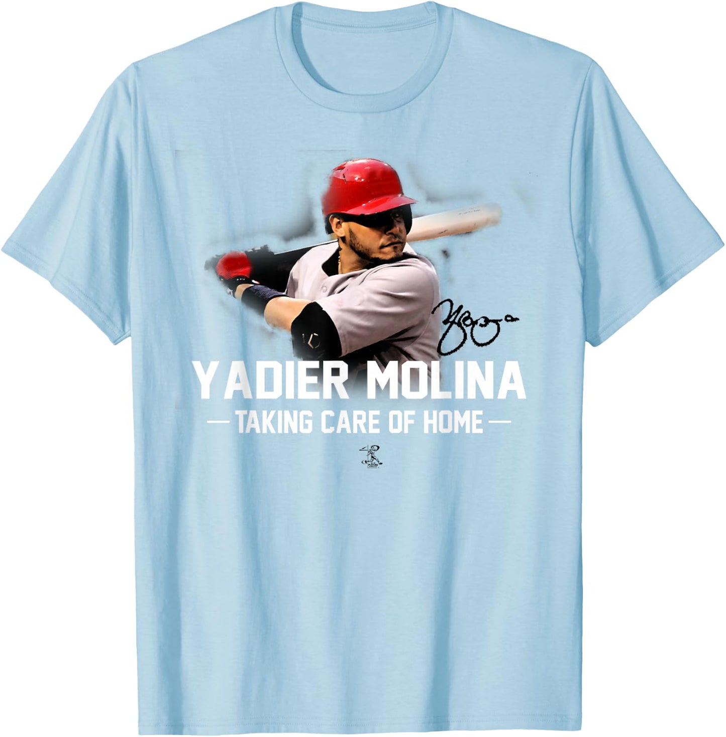 Yadier Molina Yadi Taking Care Of Home - Apparel T-Shirt - T-Shirt | Light Blue