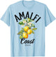 Amalfi Coast Lemons Italia T-Shirt - T-Shirt | Light Blue