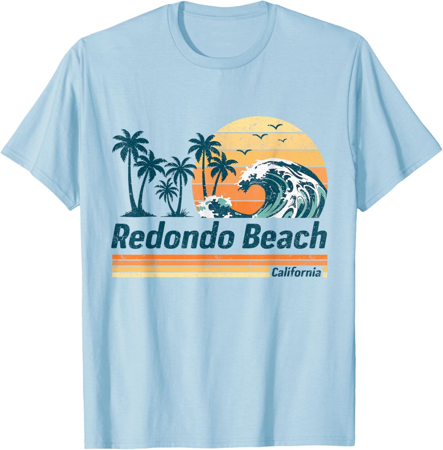 Redondo Beach Group Matching Family Vacation Summer T-Shirt - T-Shirt | Light Blue