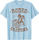 Rodeo Grandma Western Cowboy Family Matching Mother's Day T-Shirt - T-Shirt | Light Blue