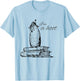 Funny Owl Shirts -Adults & Kids Grey Owl Print T-Shirt - T-Shirt | Light Blue