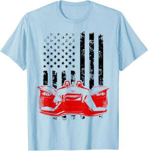 Slingshot Car American USA Flag Patriotic Sling Shot T-Shirt - T-Shirt | Light Blue