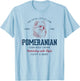 Retro Styled Vintage Pomeranian T-Shirt - T-Shirt | Light Blue