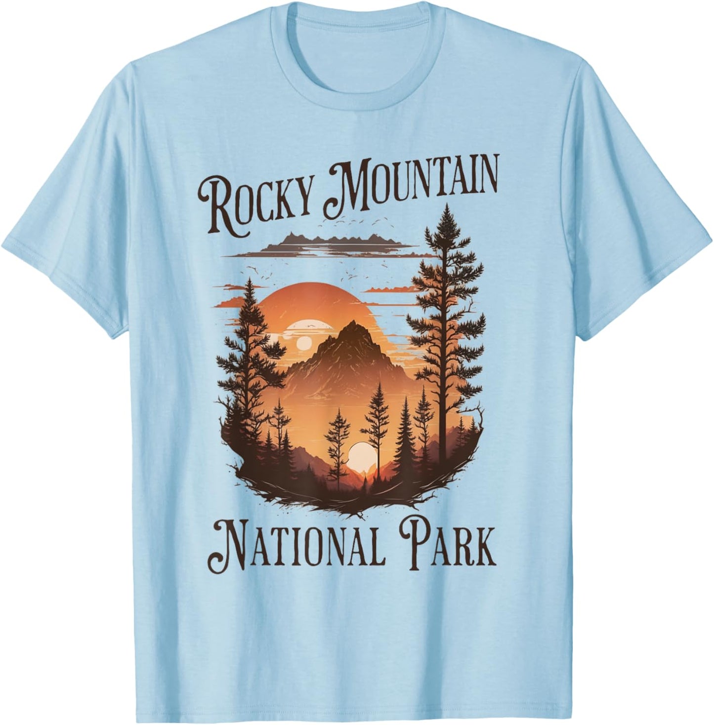 Rocky Mountain National Park T-Shirt - T-Shirt | Light Blue