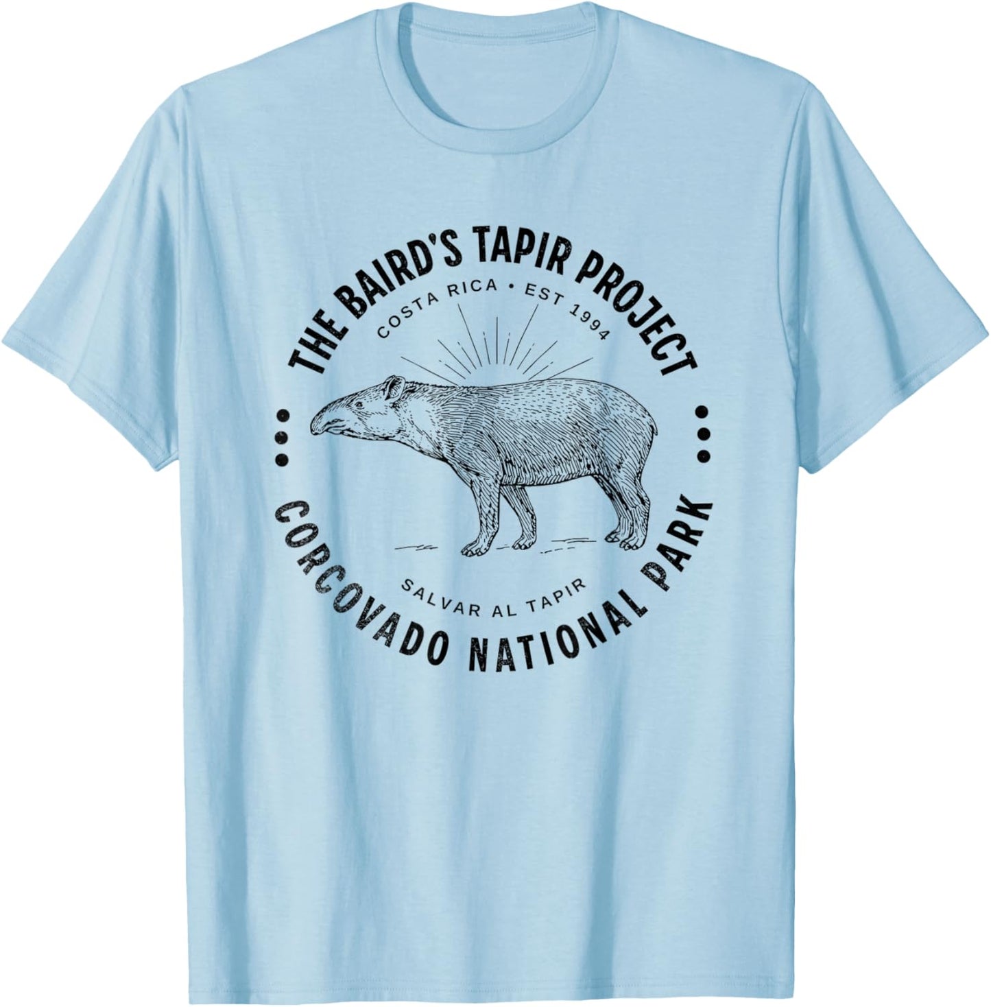 Save the Tapir Corcovado National Park Costa Rica Tapir T-Shirt - T-Shirt | Light Blue
