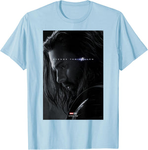 Marvel Avengers Endgame Bucky Barnes Avenge The Fallen T-Shirt - T-Shirt | Light Blue