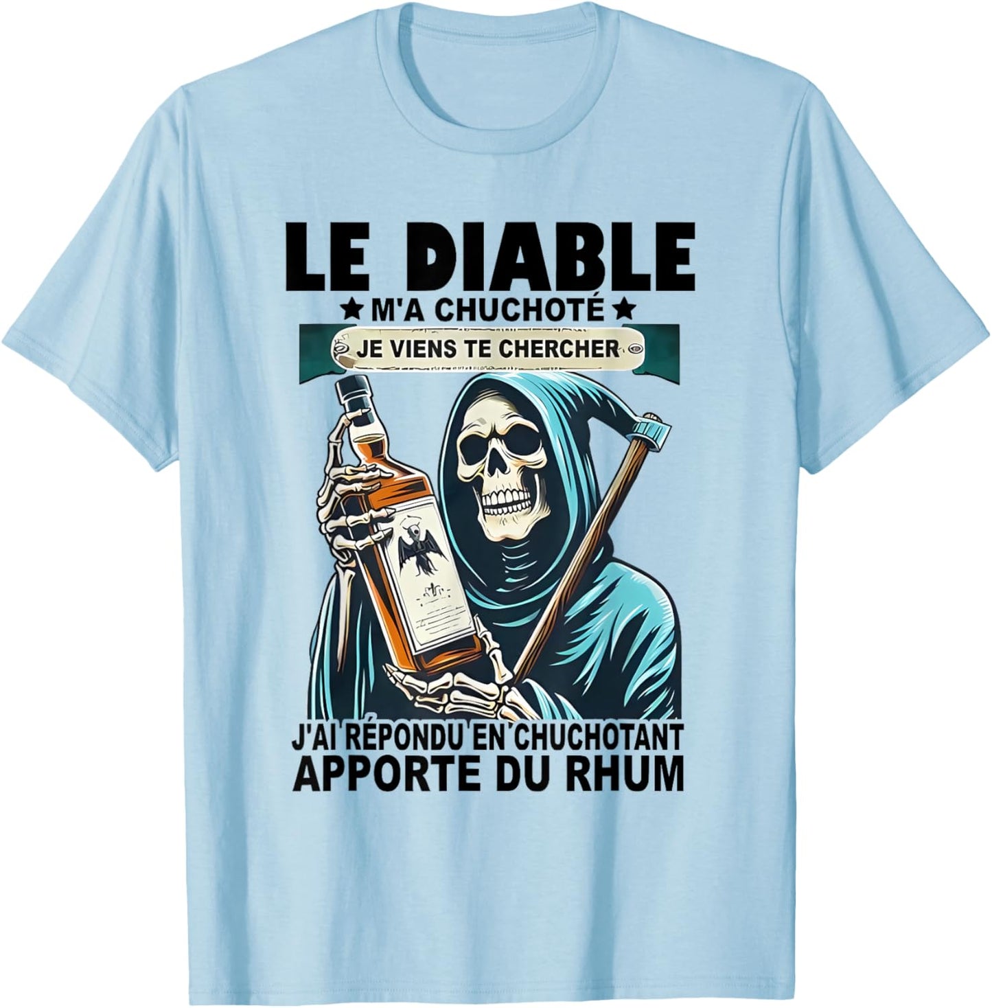 le diable a whisper je viens vous vous vous répondu , grey, S T-Shirt - T-Shirt | Light Blue