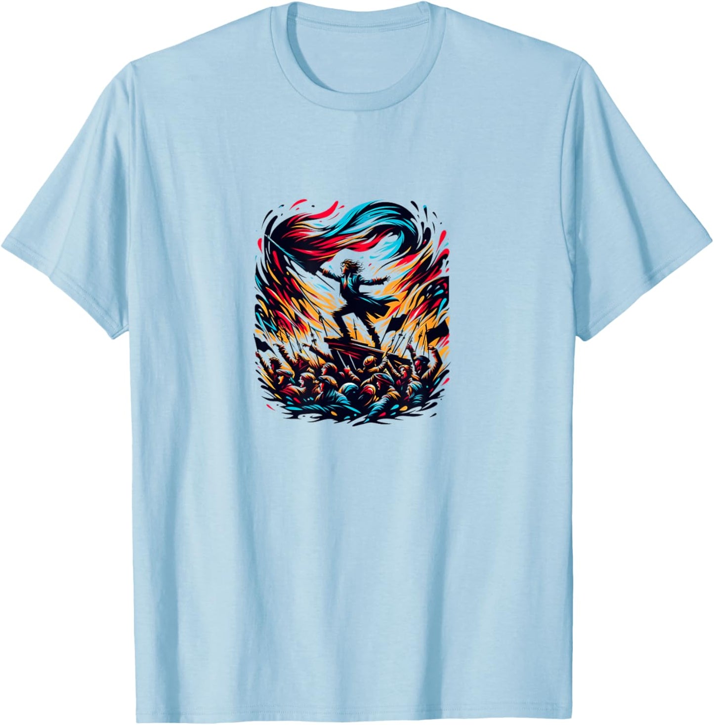 Les Mis Storm The Barricades French Revolution T-Shirt - T-Shirt | Light Blue