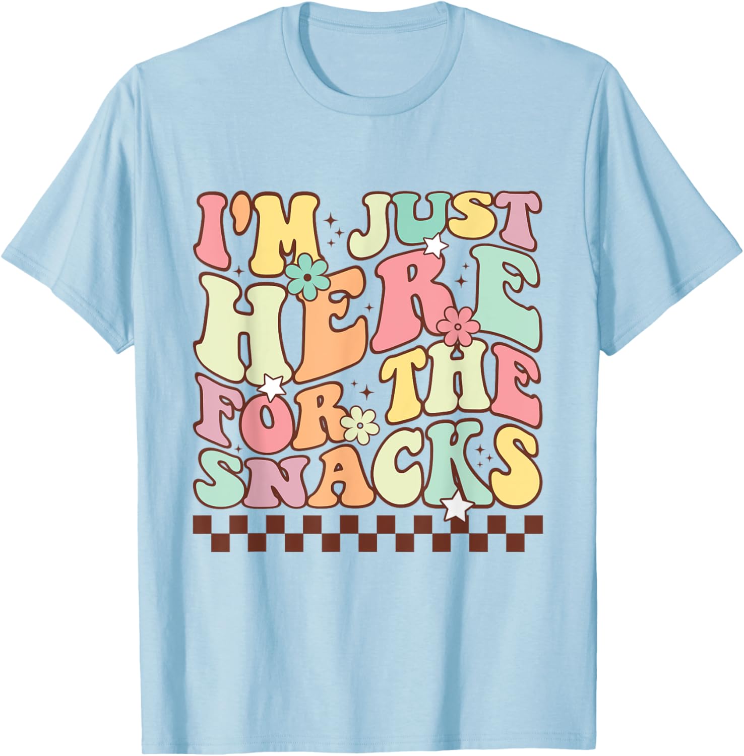 I'm Just Here For The Snacks Funny Football Men T-Shirt - T-Shirt | Light Blue
