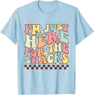 I'm Just Here For The Snacks Funny Football Men T-Shirt - T-Shirt | Light Blue