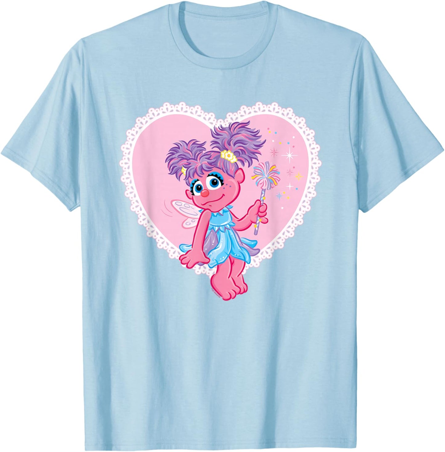 Sesame Street Valentine's Day Heart with Abby Cadabby T-Shirt - T-Shirt | Light Blue