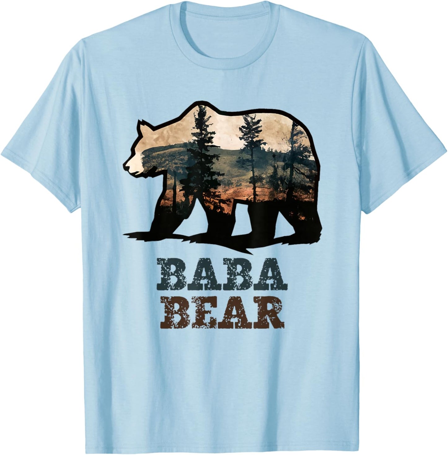 Baba Bear Vintage Retro Funny T-Shirt - T-Shirt | Light Blue