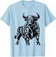 Wild and Powerful Bull - Majestic pattern T-Shirt - T-Shirt | Light Blue