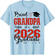 Proud Grandpa of a Class of 2026 Graduate for Graduation T-Shirt - T-Shirt | Light Blue