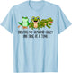Driving My Husband Crazy One Frog At A Time T-Shirt - T-Shirt | Light Blue
