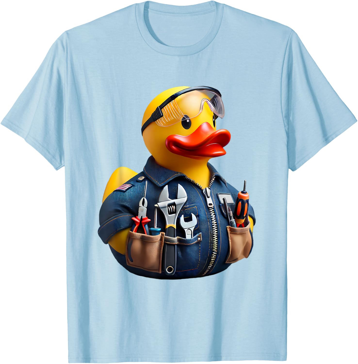 Electrician Rubber Duck Ducky Duckie T-Shirt - T-Shirt | Light Blue