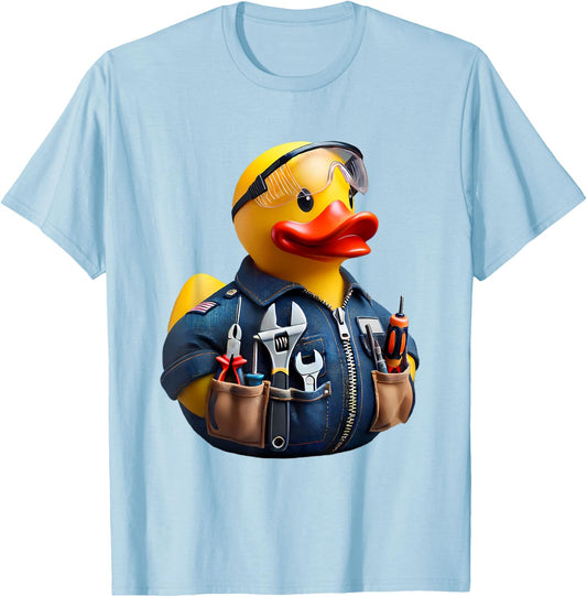 Electrician Rubber Duck Ducky Duckie T-Shirt - T-Shirt | Light Blue