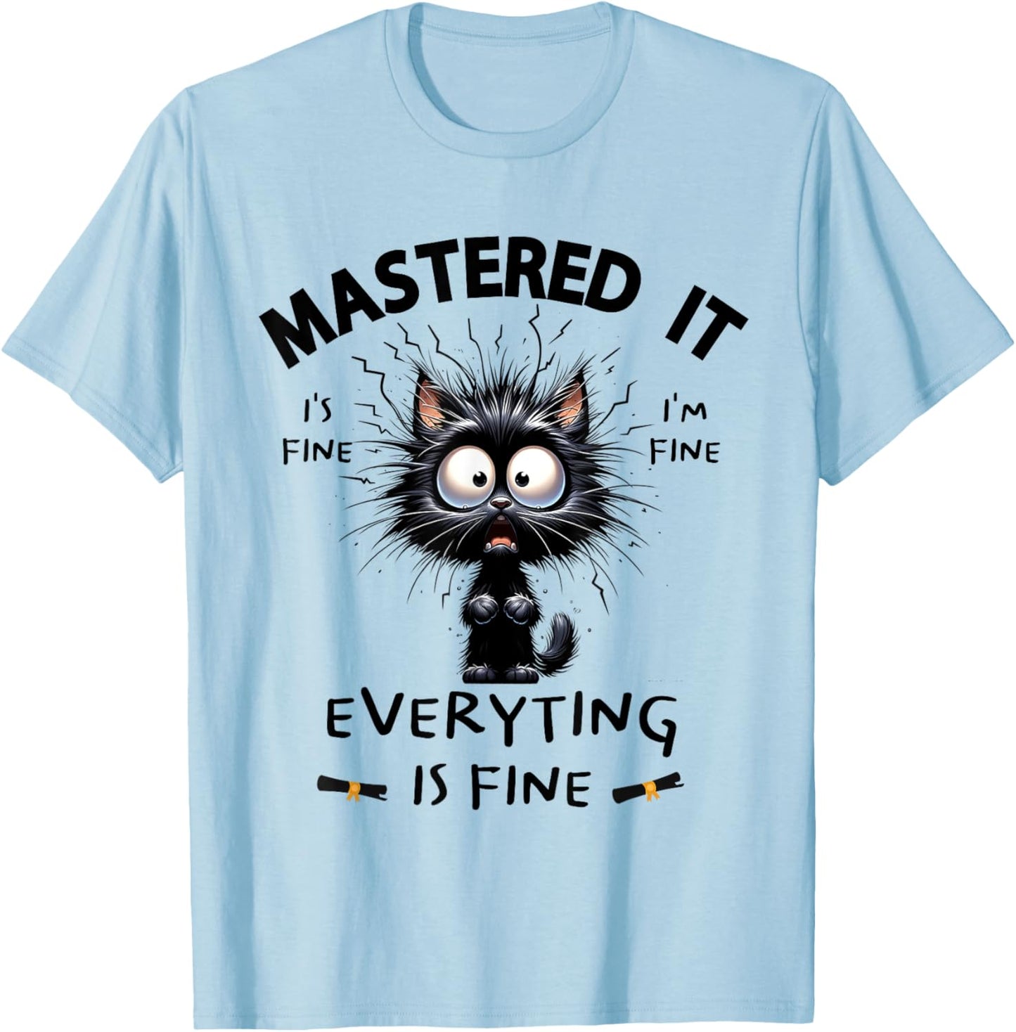 Masters Mastered It Funny Graduate Master Degree Graduation T-Shirt - T-Shirt | Light Blue