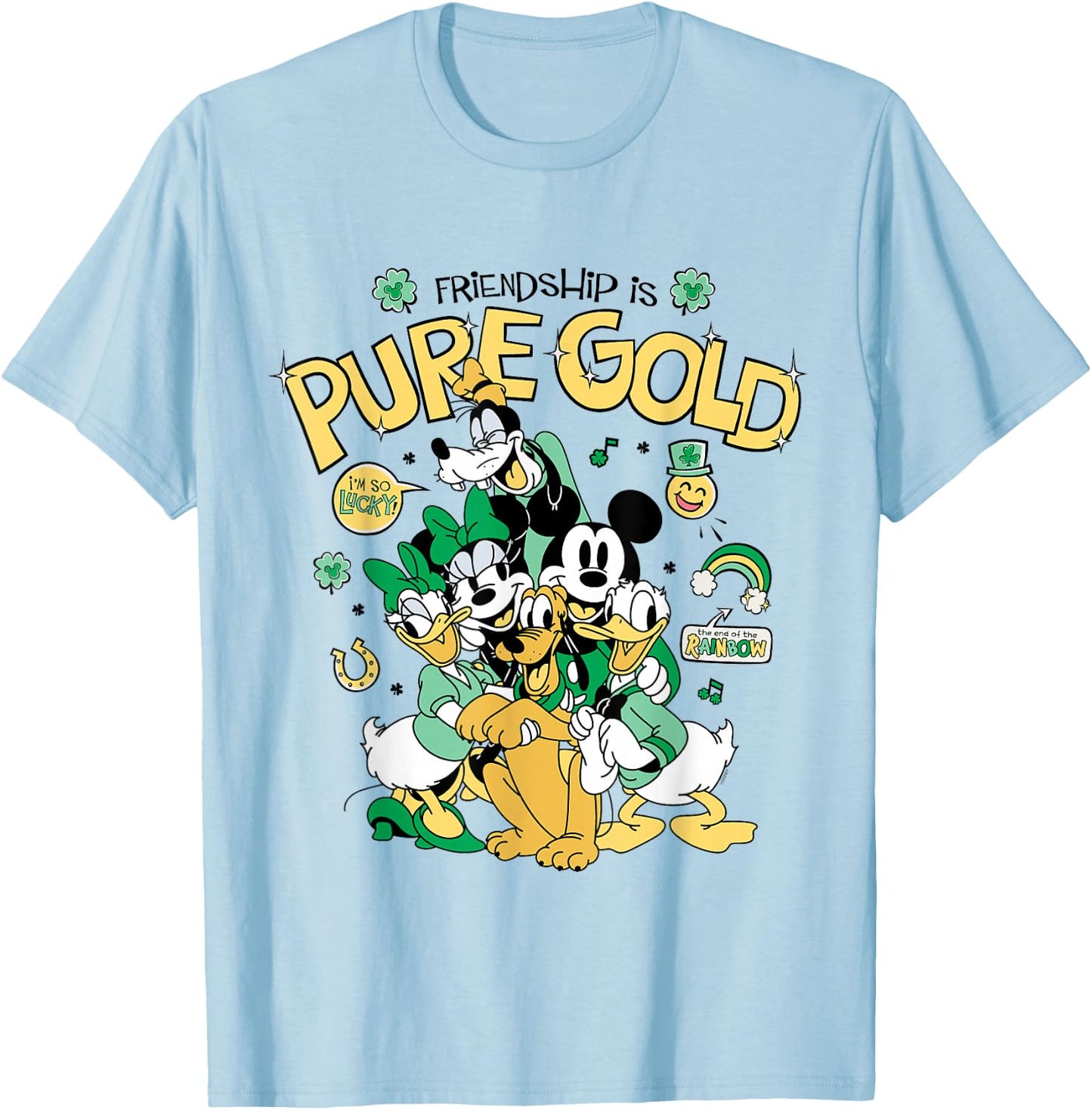Disney St. Patrick's Day Friendship is Pure Gold Best Friend T-Shirt - T-Shirt | Light Blue