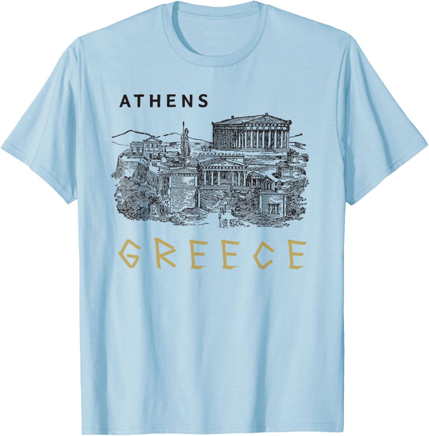 Athens Greece Greek Language enthusiasts vacation to Greece T-Shirt - T-Shirt | Light Blue
