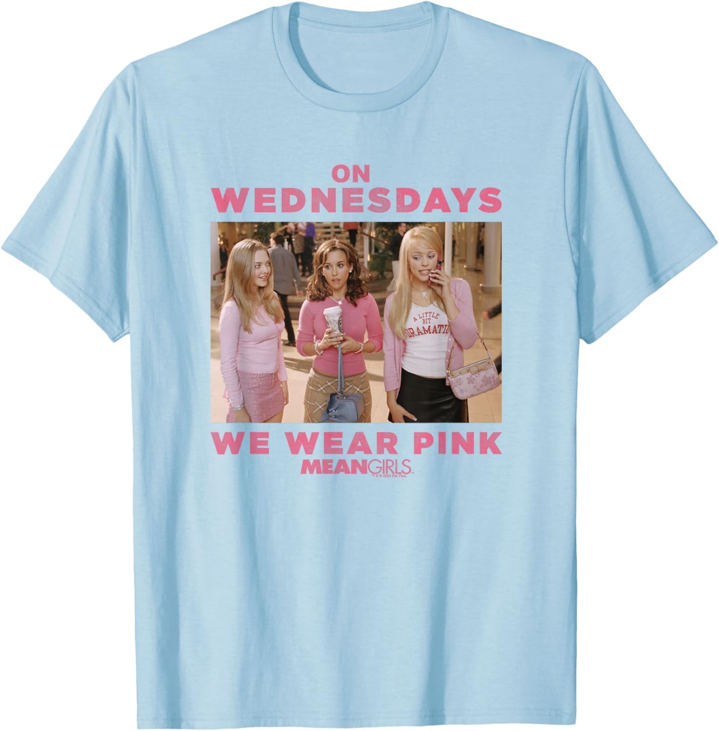 Mean Girls Wednesdays We Wear Pink T-Shirt - T-Shirt | Light Blue