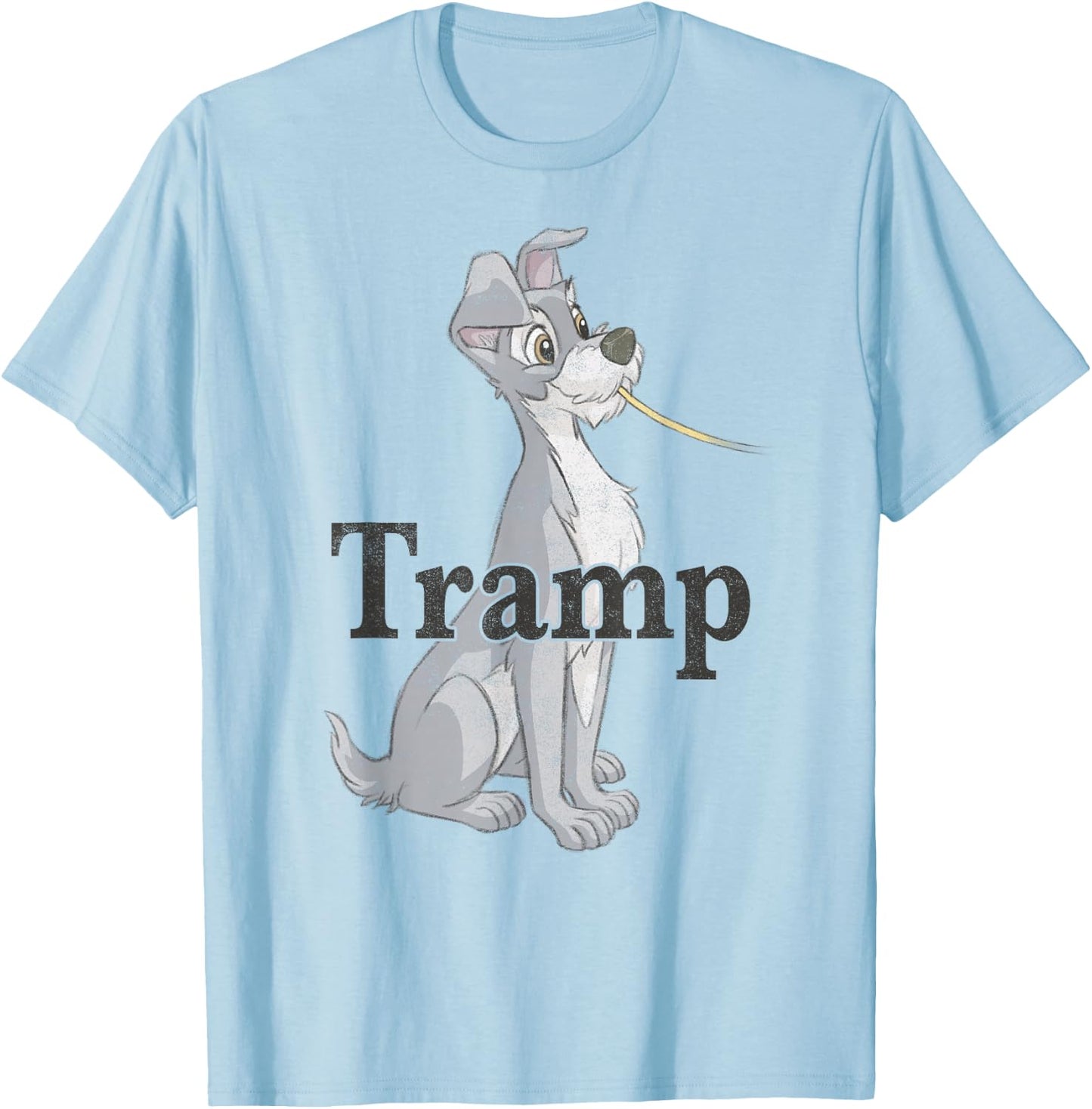Disney Lady and The Tramp Spaghetti Tramp Couples T-Shirt - T-Shirt | Light Blue