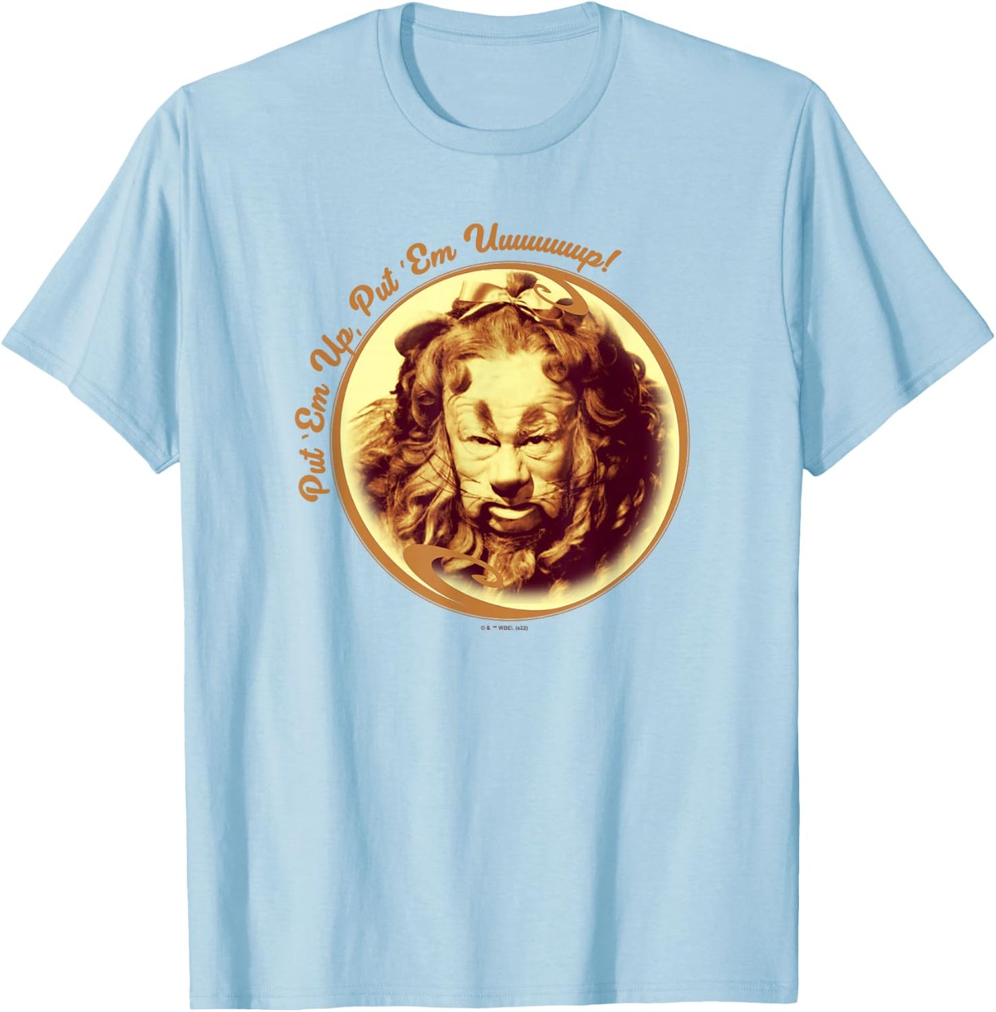 The Wizard of Oz Cowardly Lion Put 'Em Up Portrait T-Shirt - T-Shirt | Light Blue