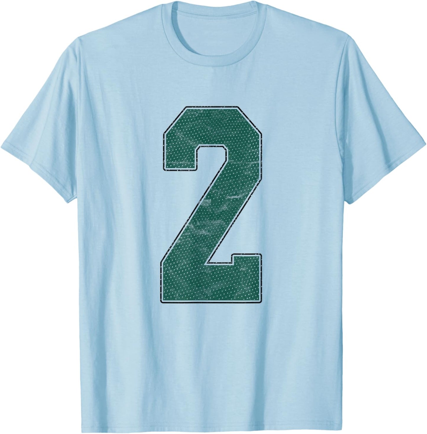 Number 2 Numbered Uniform Sports Team Jersey 2nd Birthday T-Shirt - T-Shirt | Light Blue