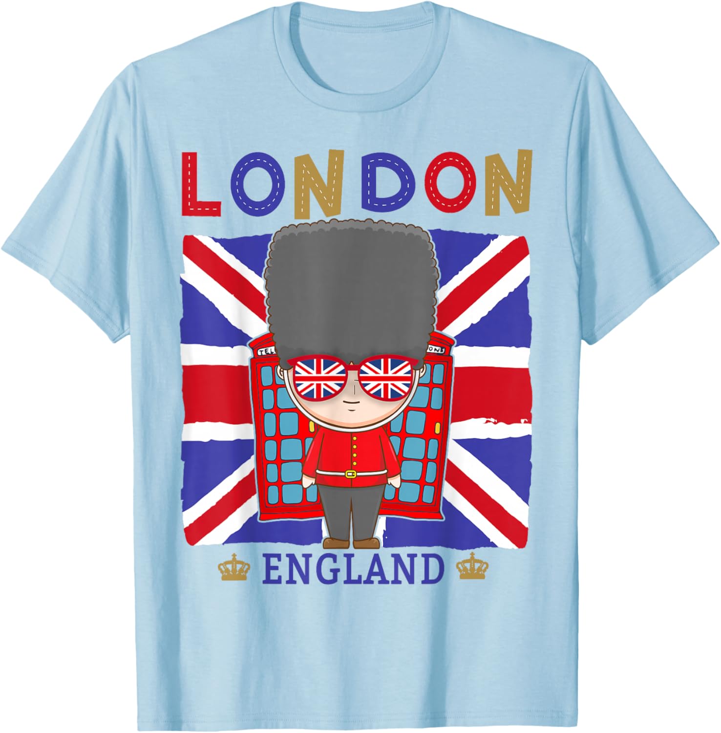 London Souvenirs Idea for Kids & English British Memorabilia T-Shirt - T-Shirt | Light Blue