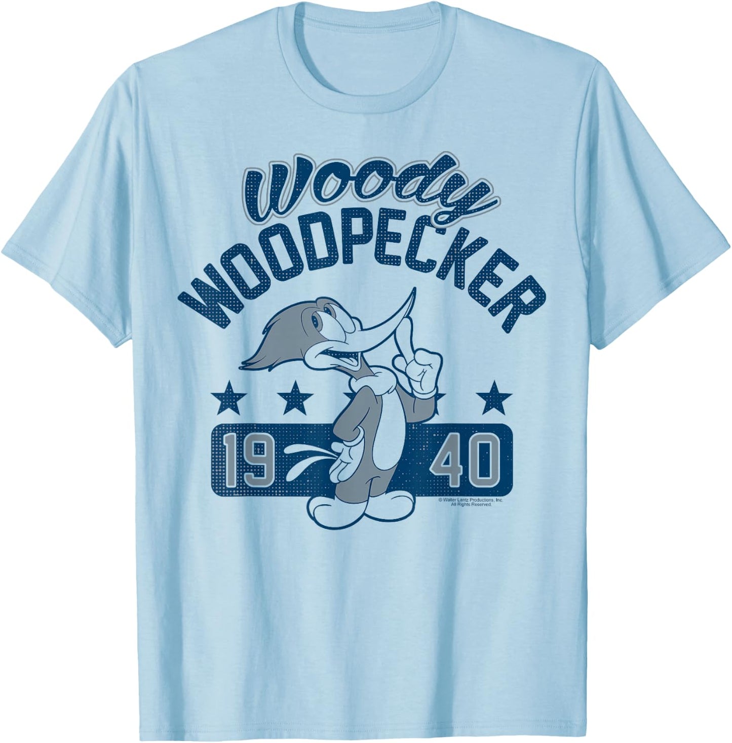 Woody Woodpecker Vintage 1940 Portrait T-Shirt - T-Shirt | Light Blue