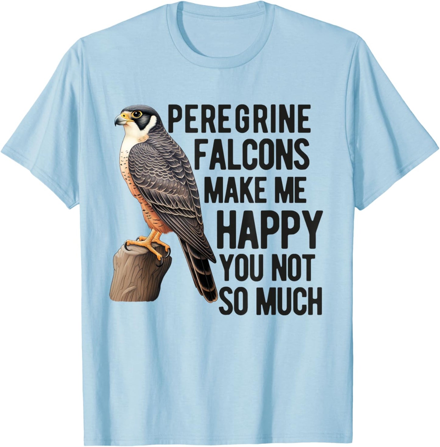 Peregrine Falcon Men Women Falconer Falconry BirdWatching T-Shirt - T-Shirt | Light Blue