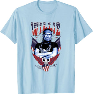 Official Willie Nelson Eagle T-Shirt - T-Shirt | Light Blue