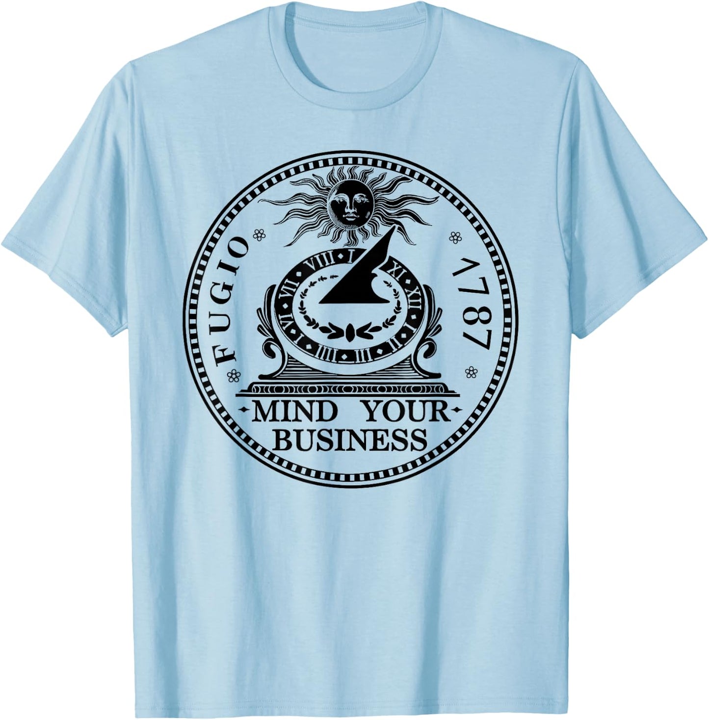 Fugio 1787 Cent Coin Mind Your Business United States Money T-Shirt - T-Shirt | Light Blue
