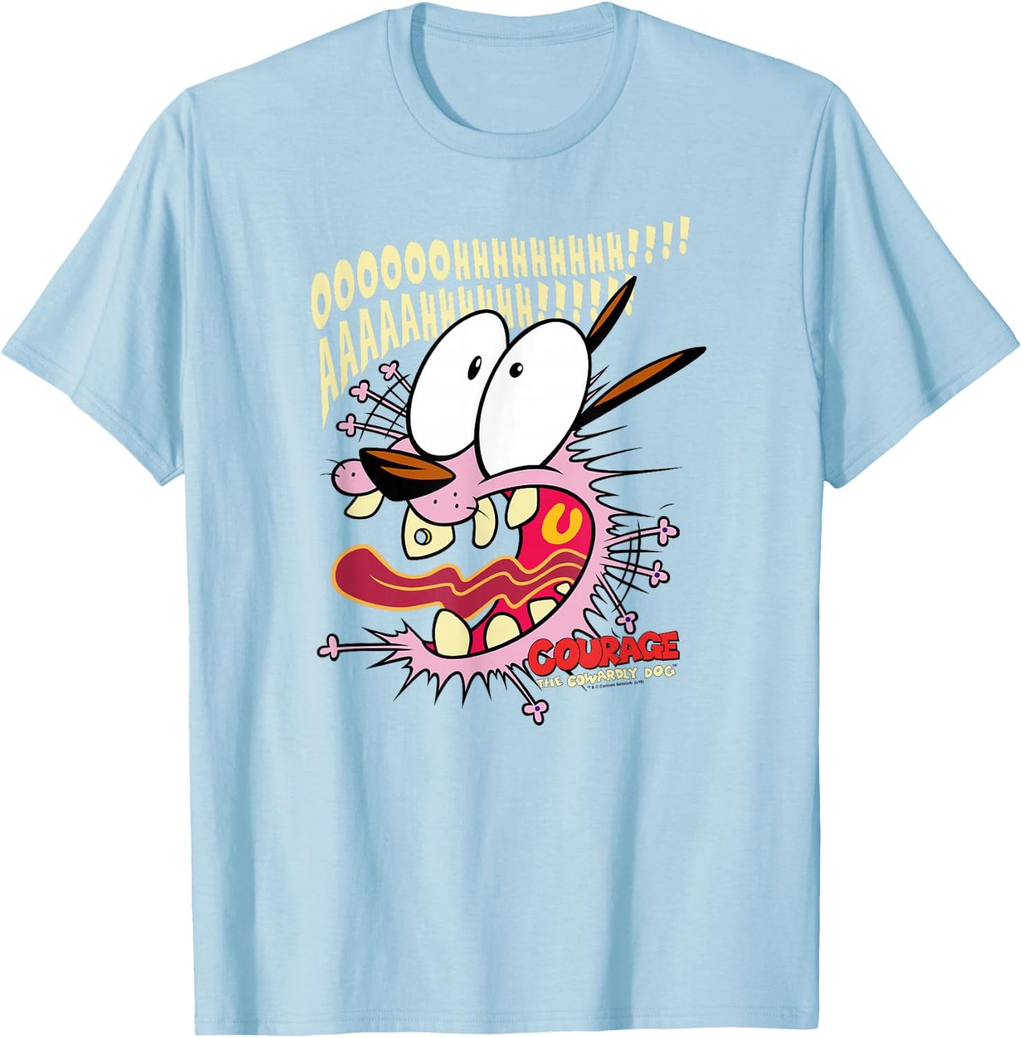 Courage The Cowardly Dog Scaredy Dog T-Shirt - T-Shirt | Light Blue