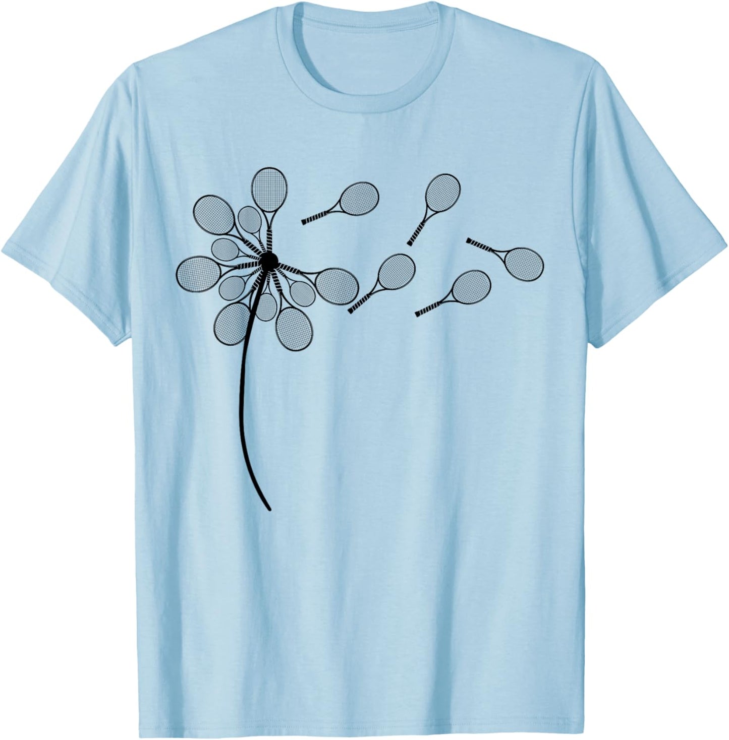 Dandelion Tennis Racket Shirt for Tennis Player T-Shirt - T-Shirt | Light Blue