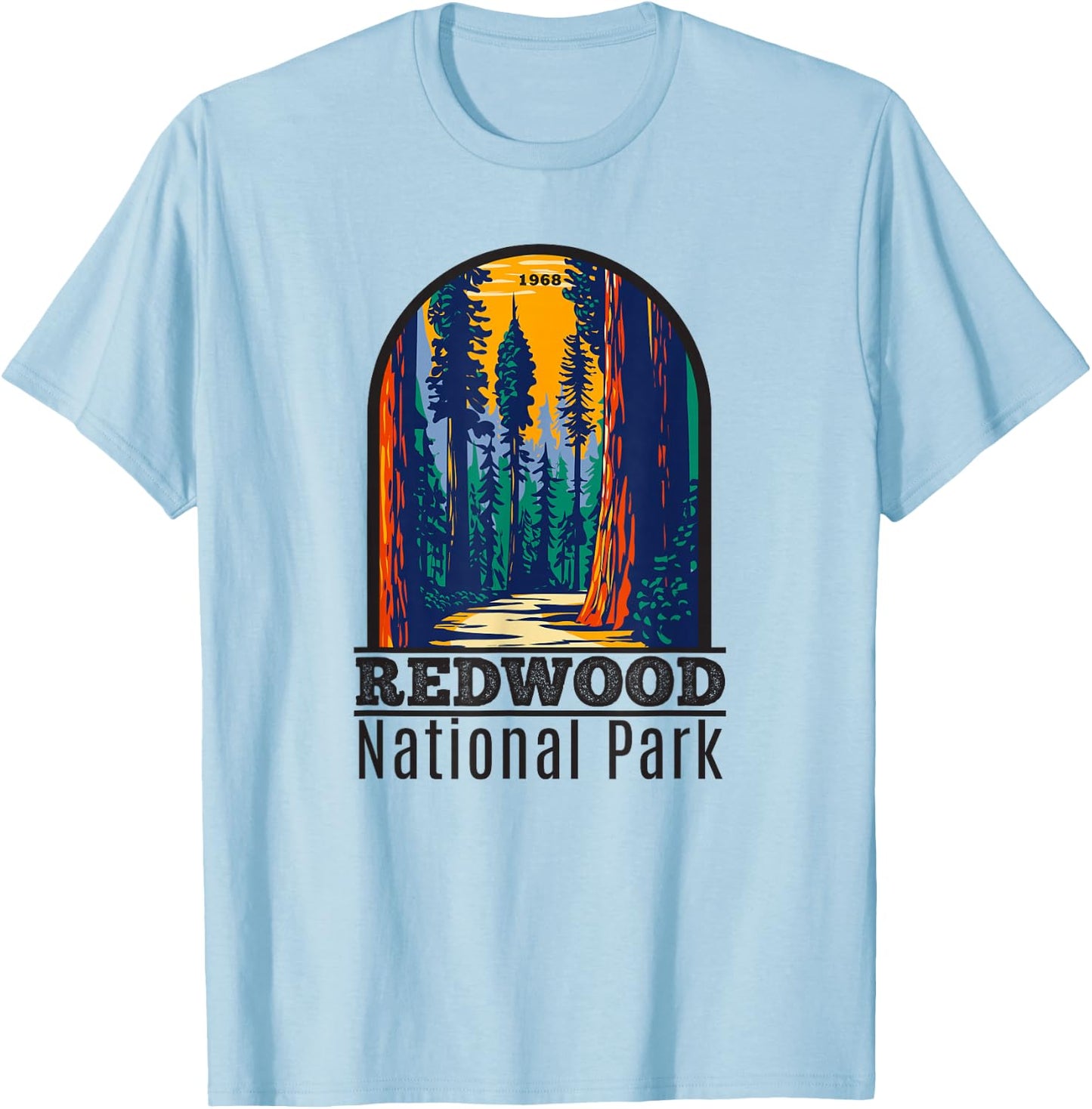 Redwood National Park Vintage Small T-Shirt - T-Shirt | Light Blue