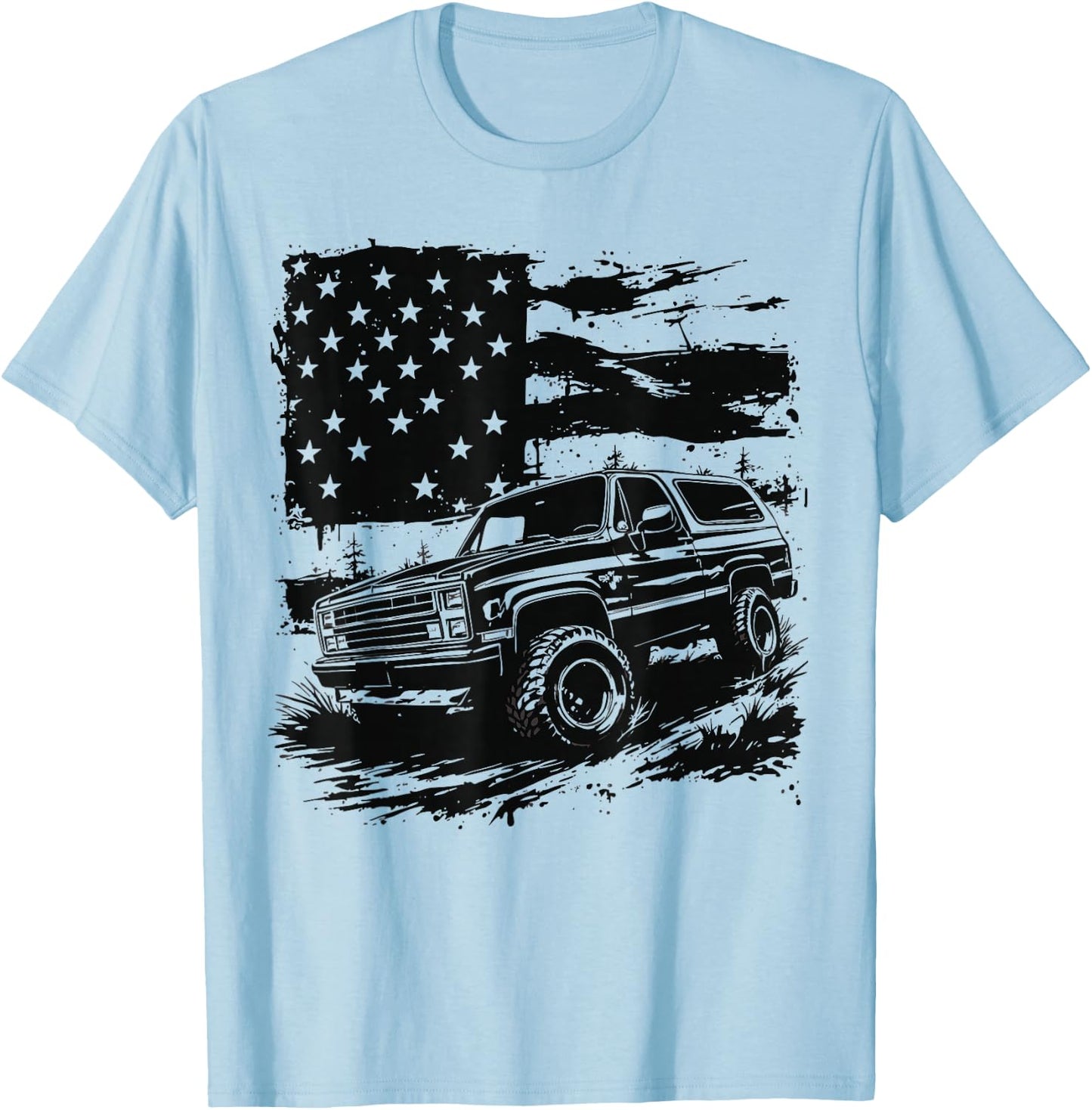 73-91 K5 Blaze Second Generation Patriotic USA Flag K5 T-Shirt - T-Shirt | Light Blue