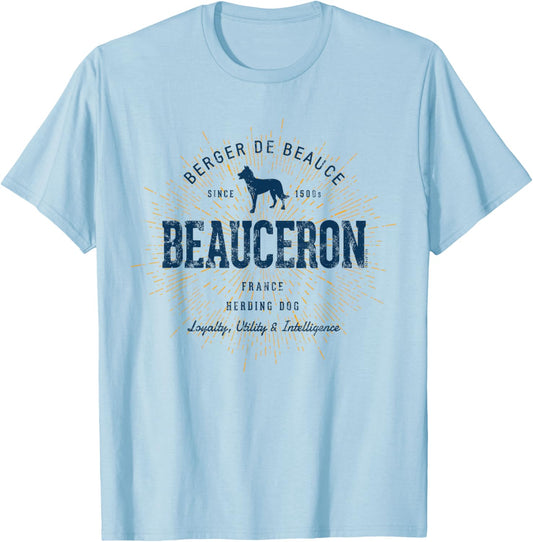 Berger de Beauce Vintage Beauceron T-Shirt - T-Shirt | Light Blue