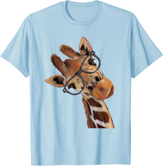 Good Time Hipster Giraffe Men's Women's Children's T-Shirt - T-Shirt | Light Blue
