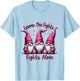 Gnome One Fights Alone Breast Cancer T-Shirt - T-Shirt | Light Blue