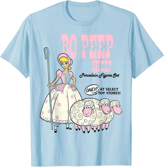 Disney Pixar Toy Story 4 Bo Peep and Sheep Advertisement T-Shirt - T-Shirt | Light Blue