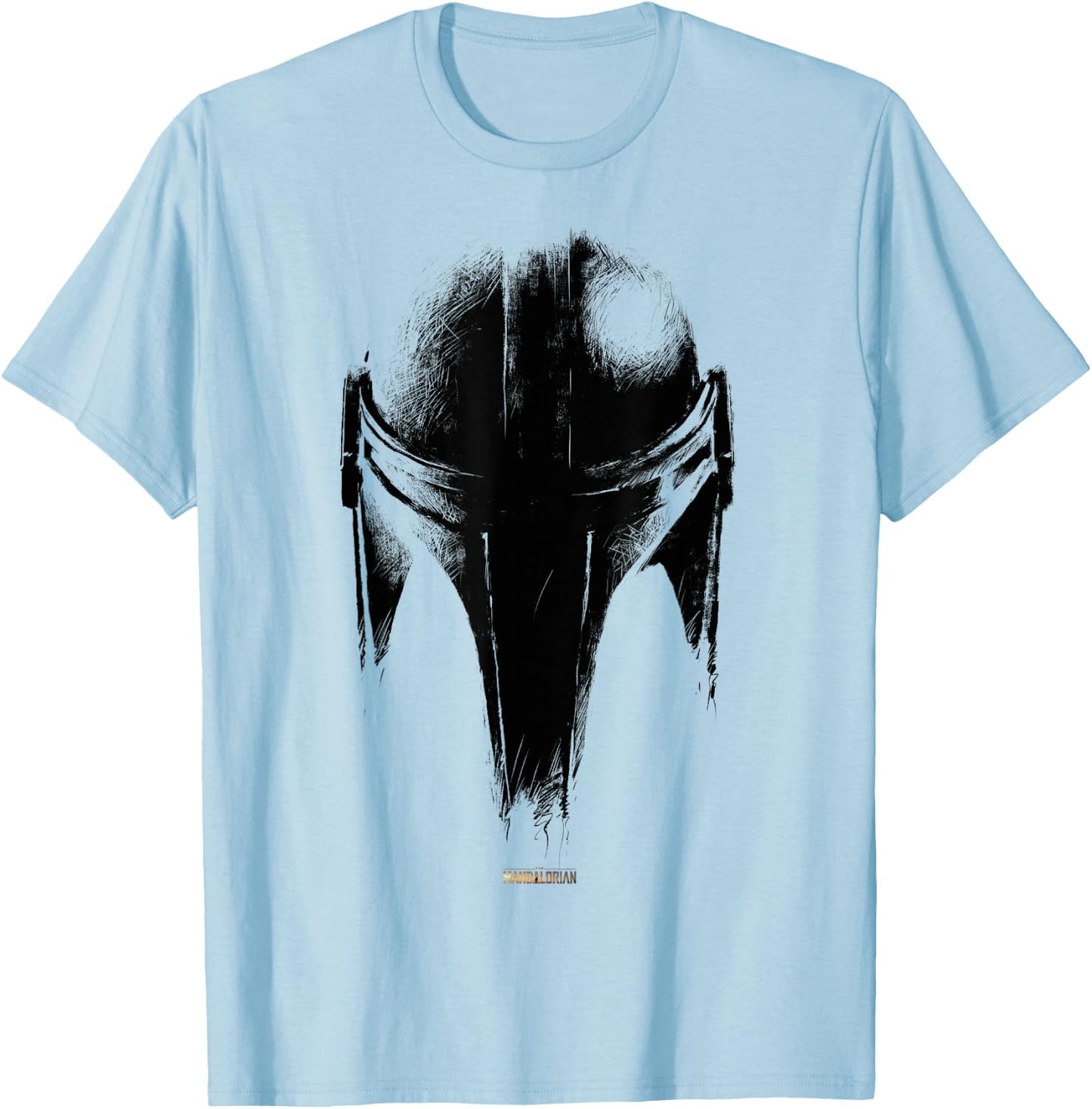 Star Wars The Mandalorian Dark Helmet Sketched T-Shirt - T-Shirt | Light Blue