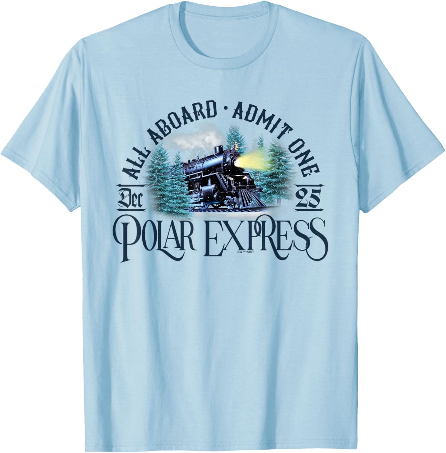 The Polar Express All Aboard T-Shirt - T-Shirt | Light Blue