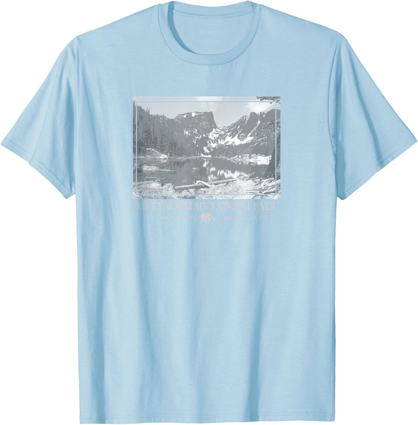Rocky Mountain National Park Graphic T-Shirt - T-Shirt | Light Blue