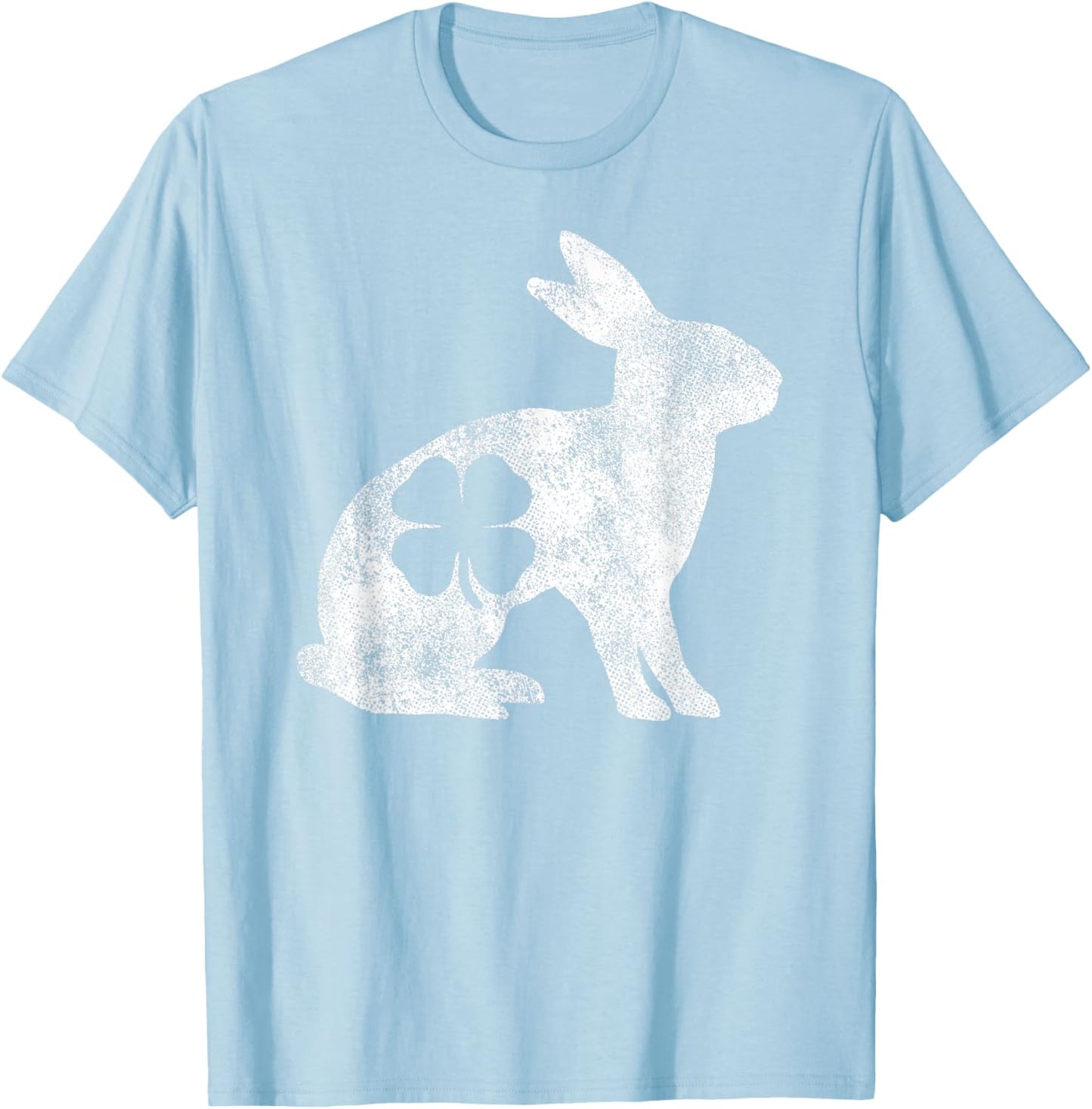St. Patrick's Day Rabbit Bunny Irish Green Shamrock Clover T-Shirt - T-Shirt | Light Blue