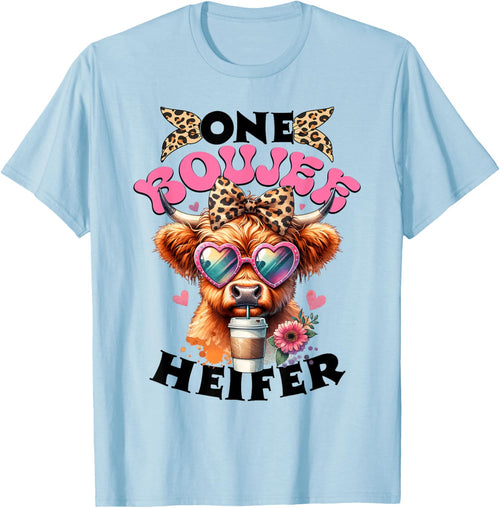 One Boujee Heifer Highland Cow Valentine's Day Funny