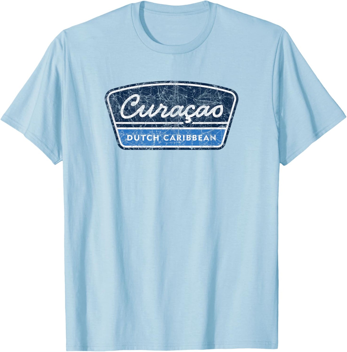 Vintage Curacao Dutch Caribbean Souvenir Retro T-Shirt - T-Shirt | Light Blue