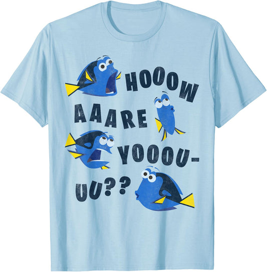 Disney Pixar Finding Dory How are You Graphic T-Shirt - T-Shirt | Light Blue