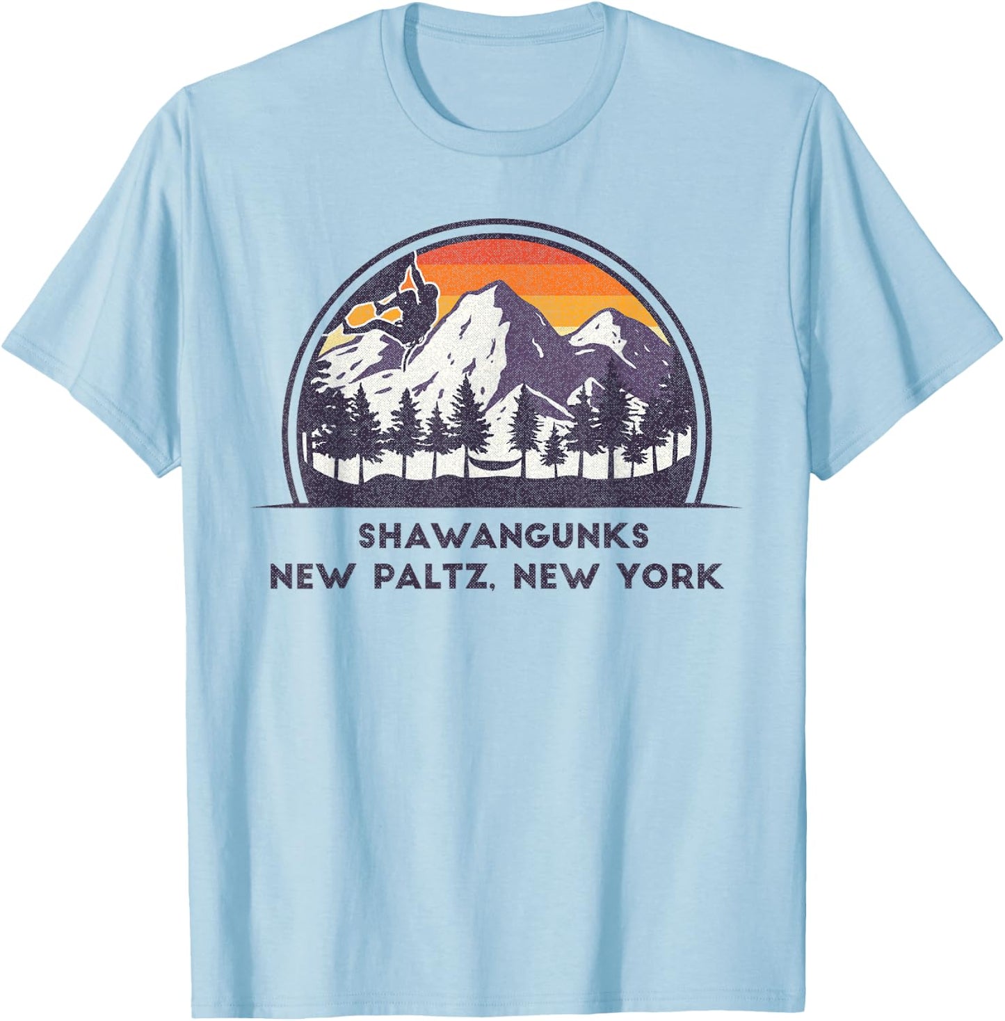 Shawangunks New Paltz, New York Rock Climb Hiking T-Shirt - T-Shirt | Light Blue