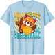Peace Love Volleyball Player Red Panda Women Teen Girls T-Shirt - T-Shirt | Light Blue